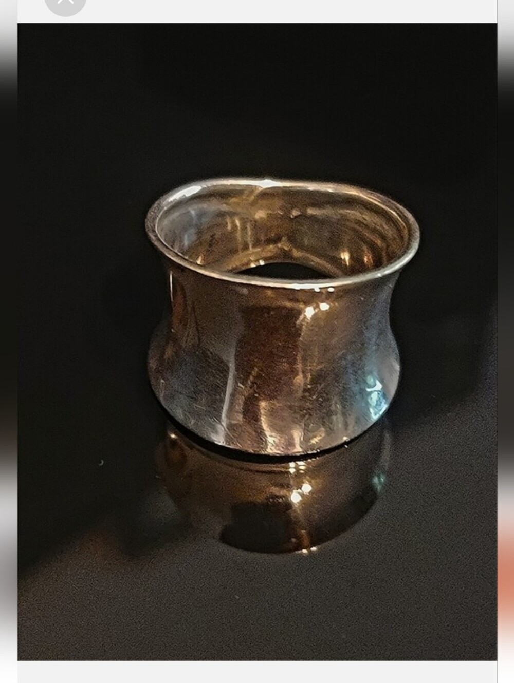 925 Sterling Silver Cigar Band Ring Size 8